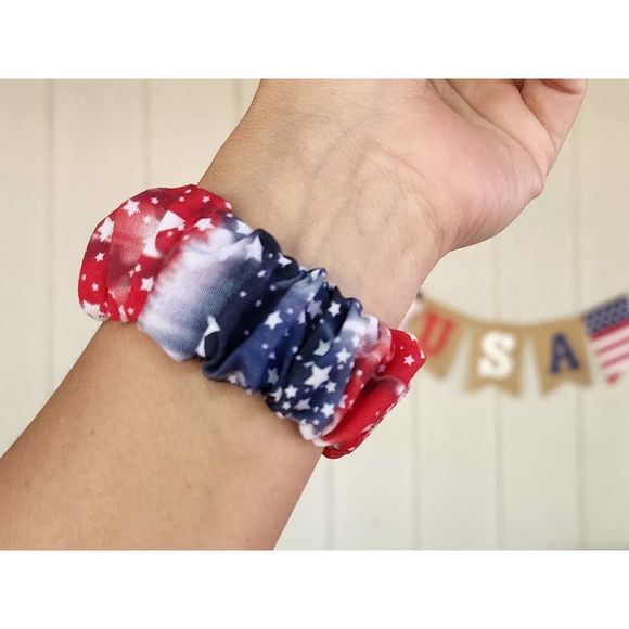 Tie Dye Scrunchies Watch Band for Apple Watch, Fitbit Sense Versa 3 2 1 Lite - Picture 3 of 6
